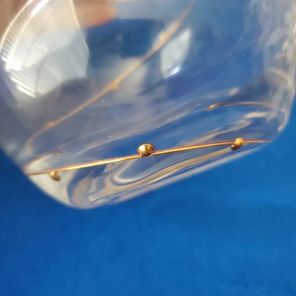 VTG Gold Dot Swirl Glass Decanter 2004
